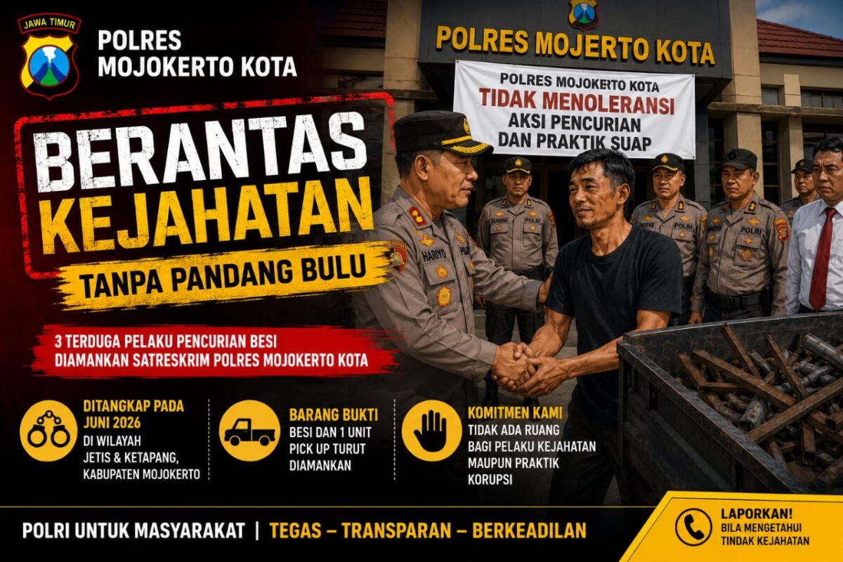 Foto: Ilustrasi dugaan penanganan perkara pencurian besi di Polres Mojokerto Kota.