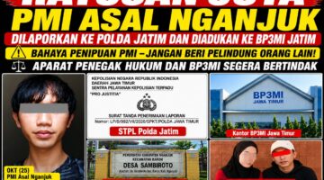 Laporan Dugaan Penipuan Seret PMI Asal Nganjuk, Keluarga Pelapor Tempuh Jalur Hukum